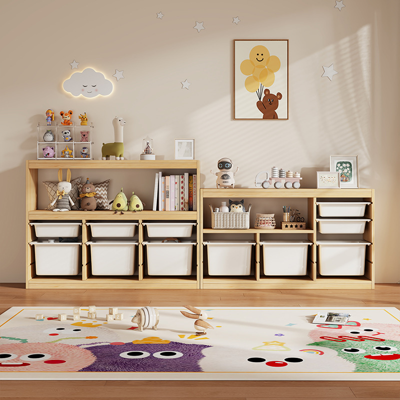 Montessori Shelf Toy - ตู้เก็บของเล่นเด็กมอนเตสซอรี่ ชั้นวางหนังสือขนาดใหญ่ ตู้เก็บของเล่นเด็กอ่อน