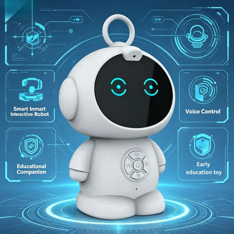 Kids Education School - หุ่นยนต์ AI อัจฉริยะพร้อม WiFi ของเล่นเสริมพัฒนาการสำหรับเด็ก เครื่องเรียนรู้การพูดและโต้ตอบด้วยเสียง