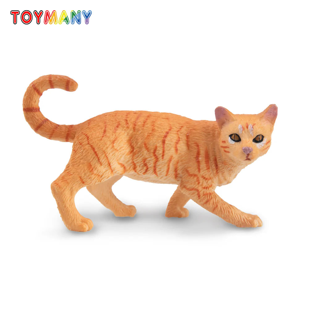 Kids First Education - Toymany จําลอง Striding สีส้ม Tabby Cat