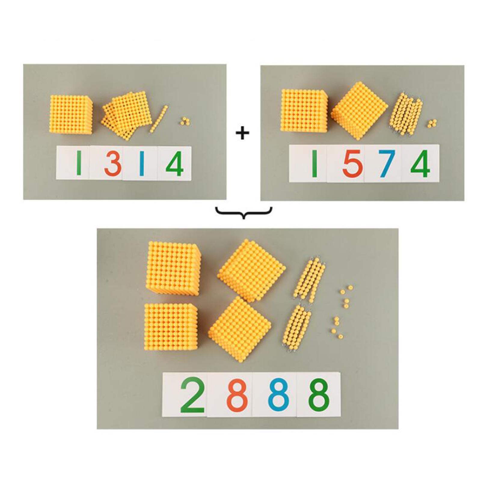 Math Manipulative Set - ชุดลูกปัดมอนเตสซอรี่ ของเล่นคณิตศาสตร์ ของเล่นเสริมการศึกษา อุปกรณ์ช่วยสอน ของเล่นฝึกทักษะคณิตศาสตร์ สำหรับเด็กก่อนวัยเรียน