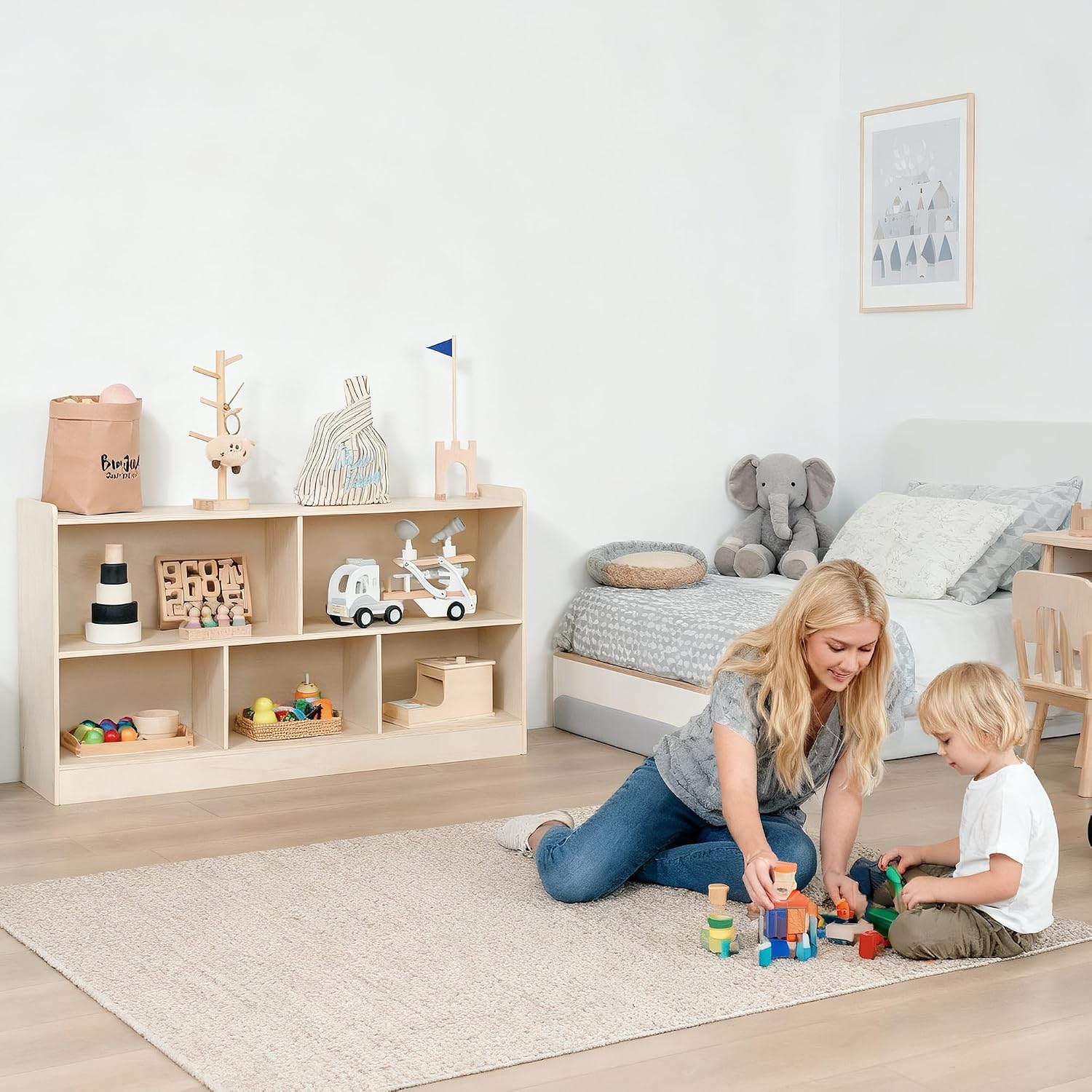 ชั้นวางหนังสือและของเล่นมอนเตส - Montessori Shelf Toy บทวิจารณ์และราคา