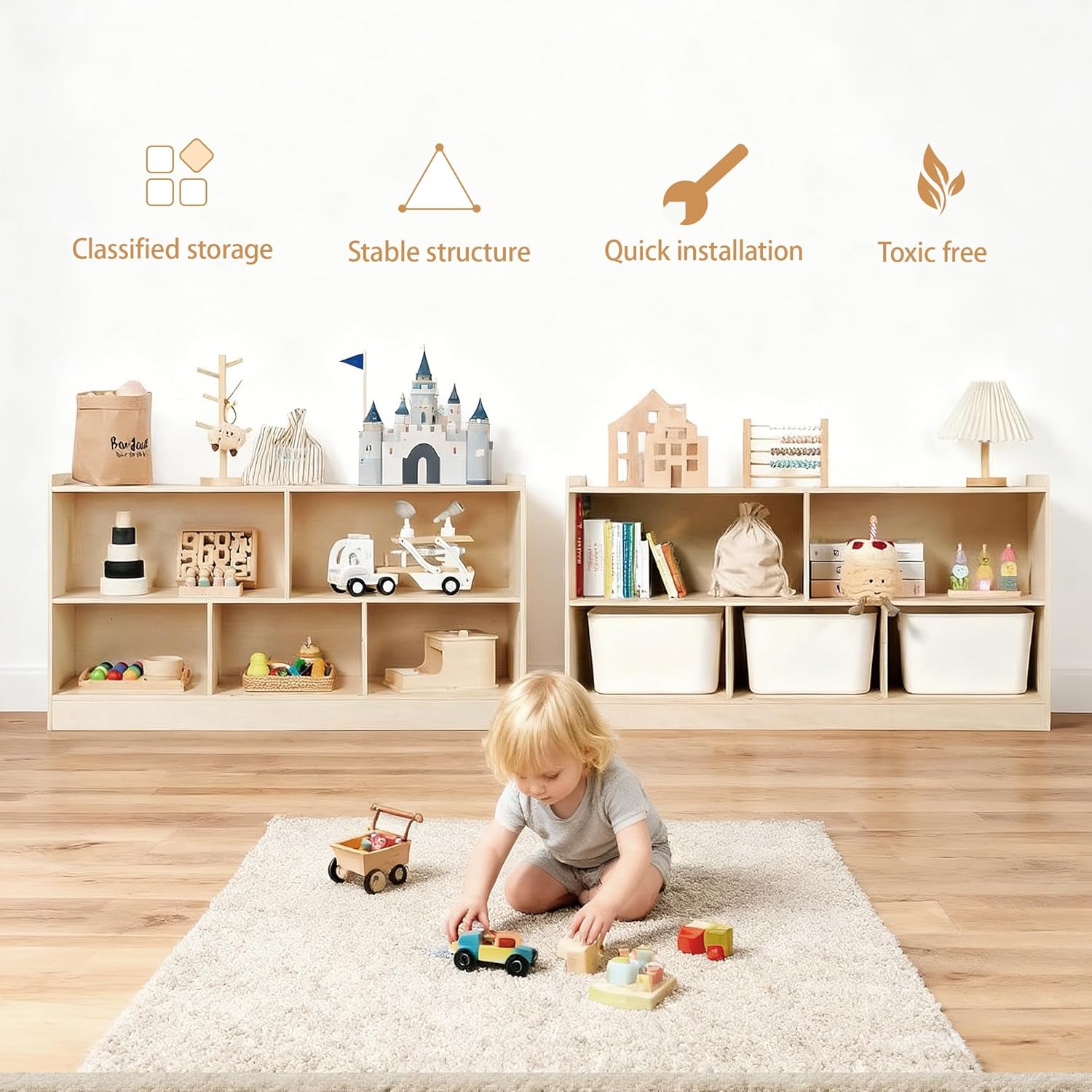 ชั้นวางหนังสือและของเล่นมอนเตส - Montessori Shelf Toy บทวิจารณ์และราคา