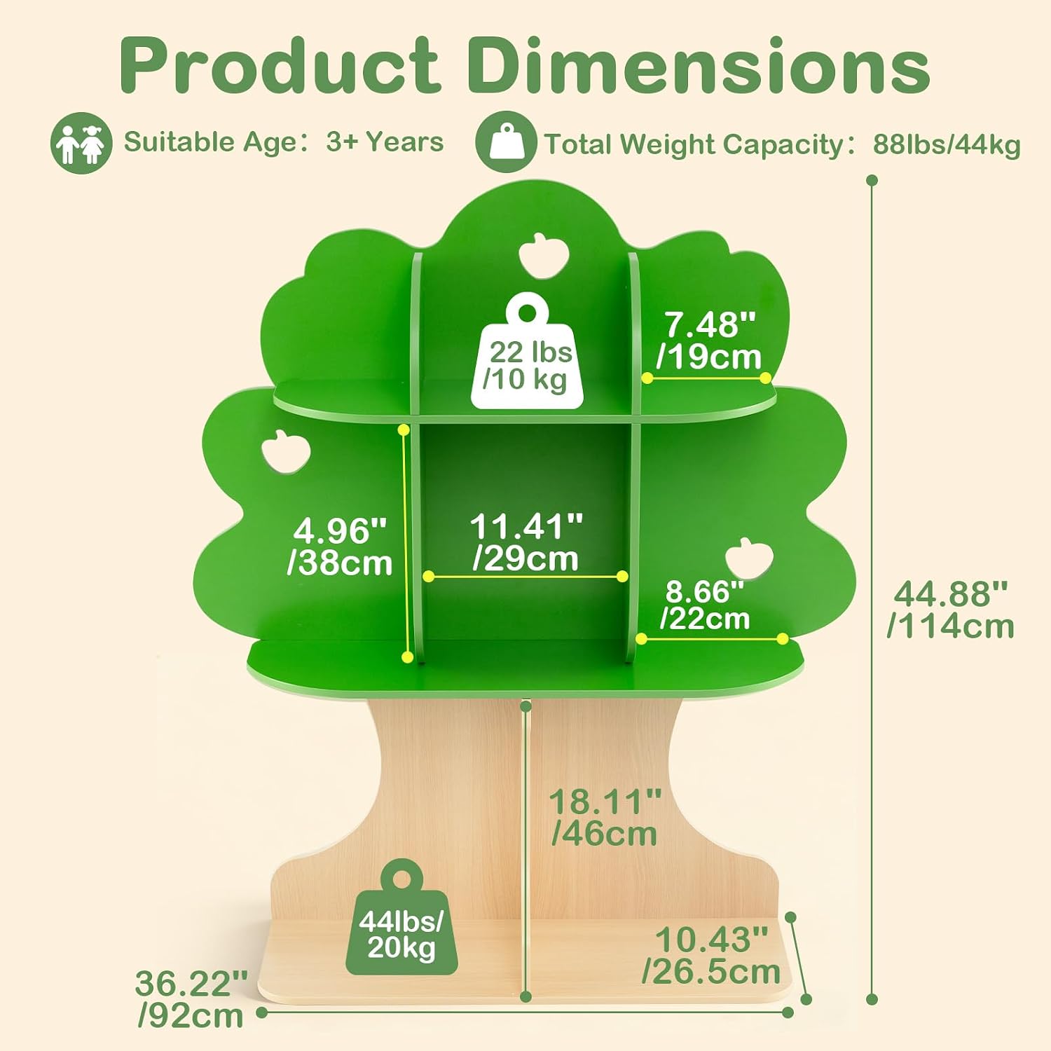 ชั้นวางหนังสือสำหรับเด็ก 3 ชั้ - Montessori Shelf Toy บทวิจารณ์และราคา