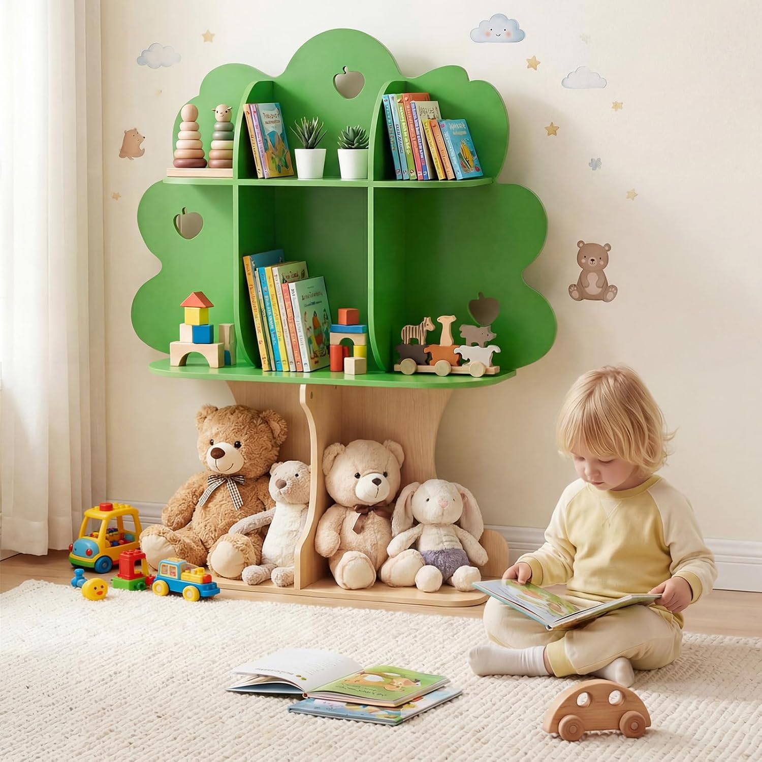 ชั้นวางหนังสือสำหรับเด็ก 3 ชั้ - Montessori Shelf Toy บทวิจารณ์และราคา