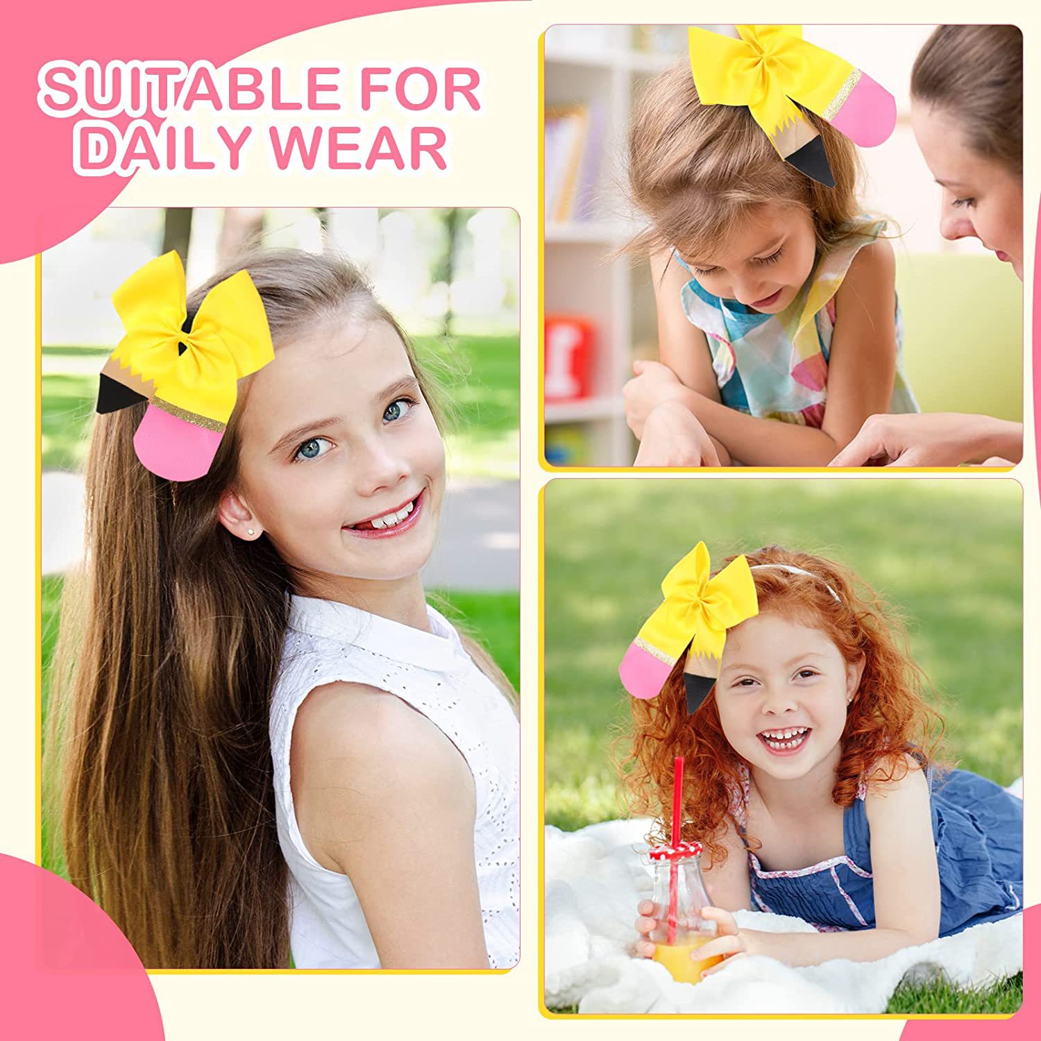 กิ๊บติดผมน่ารักแบบโบว์สำหรับเด - Kids Education School บทวิจารณ์และราคา