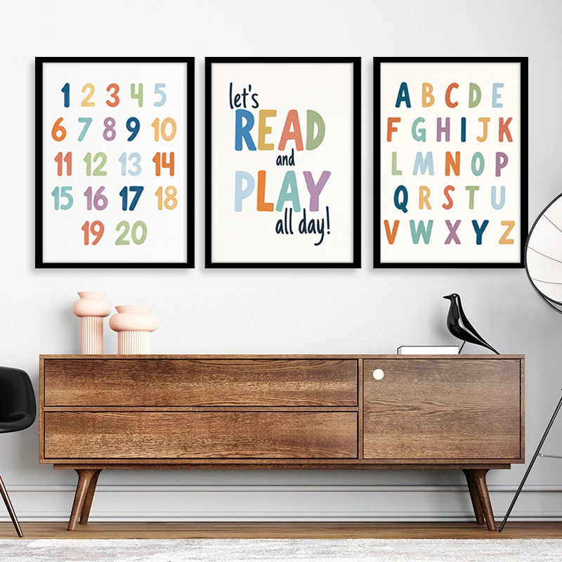 ชุดภาพวาดผ้าใบตัวอักษรและตัวเล - Kids Education Quote บทวิจารณ์และราคา
