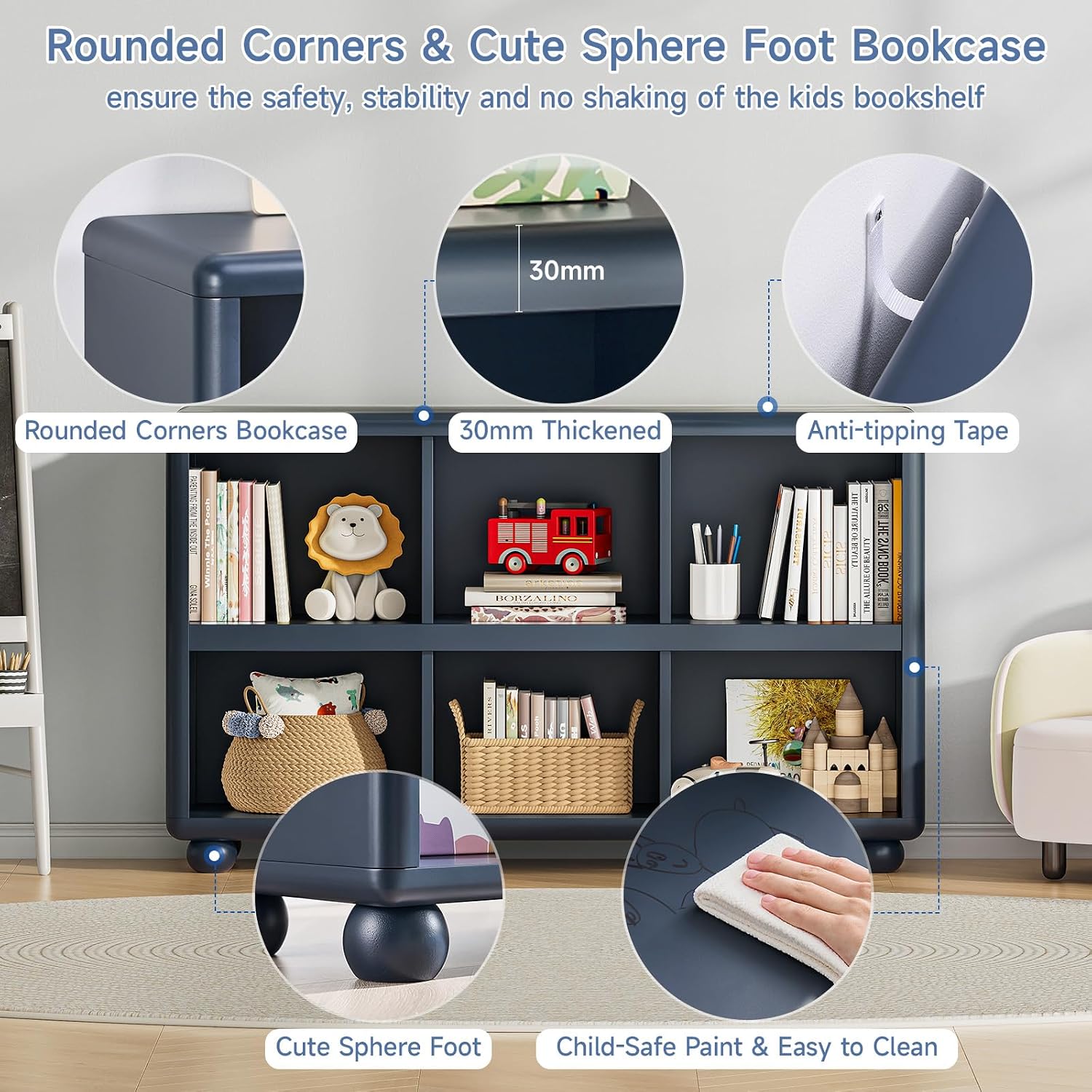 ชั้นวางของสำหรับเด็ก 6 ช่อง ตู - Montessori Shelf Toy บทวิจารณ์และราคา