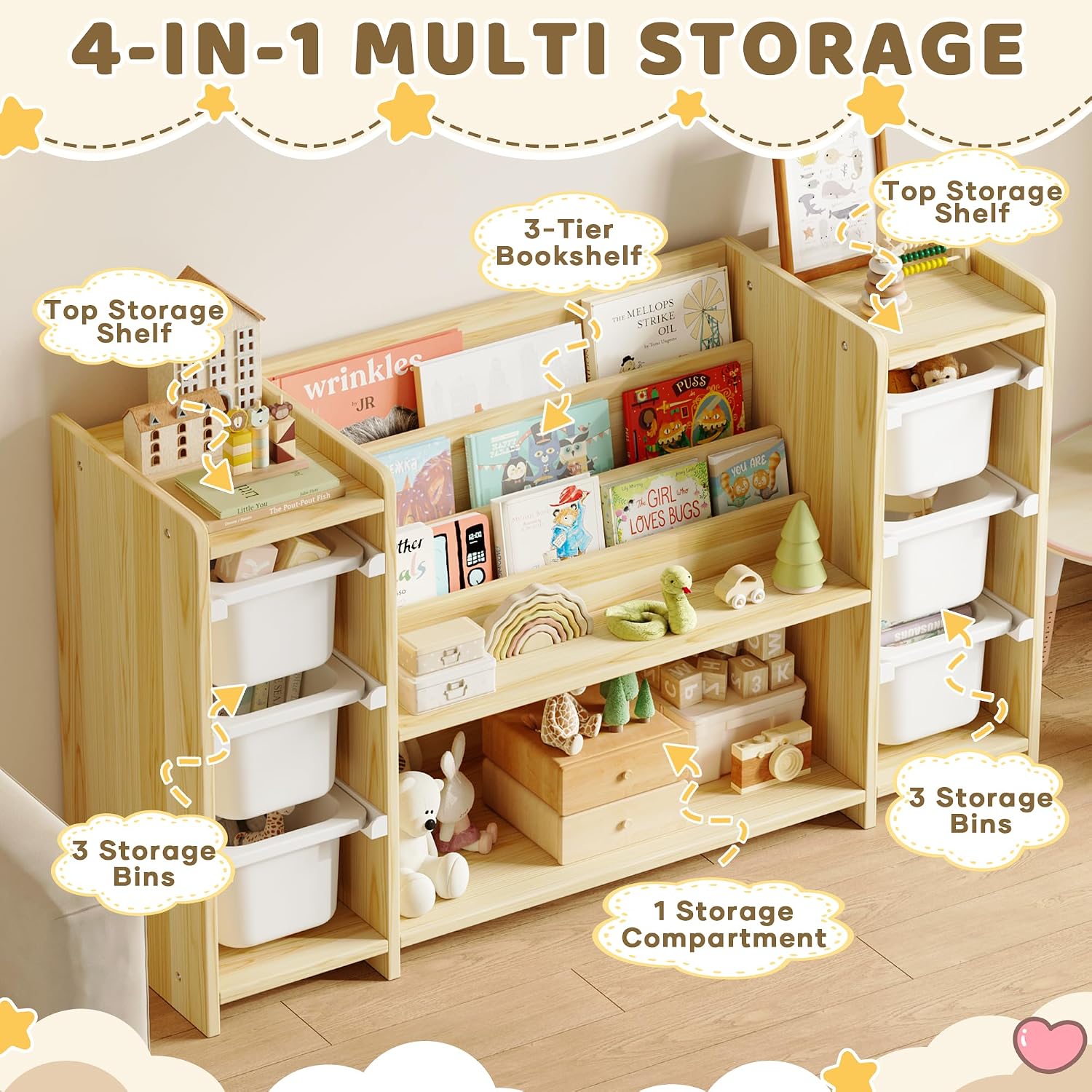 ตู้เก็บของเล่นเด็กและชั้นวางหน - Montessori Shelf Toy บทวิจารณ์และราคา