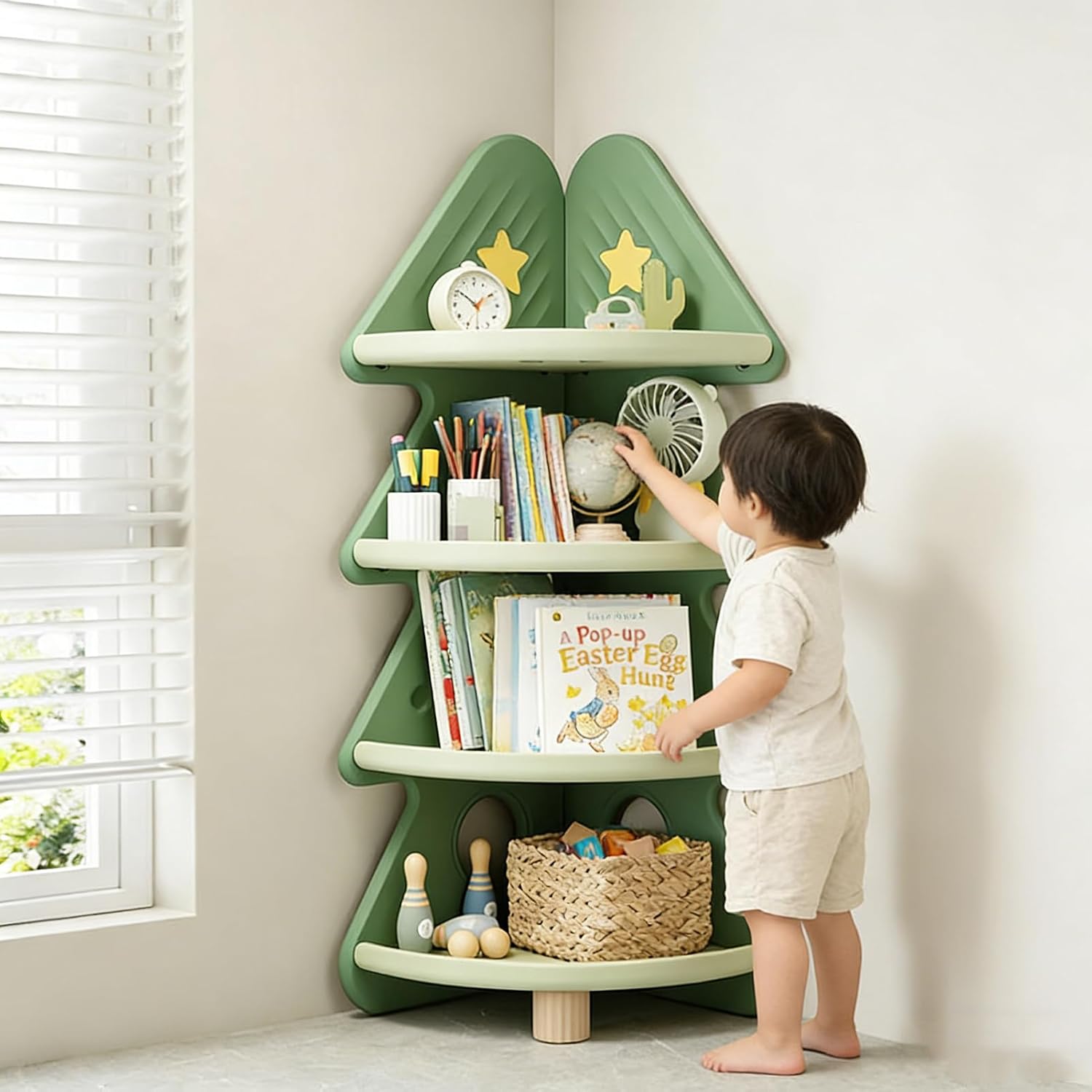 ชั้นวางหนังสือมุม 4 ชั้น ชั้นเ - Montessori Shelf Toy บทวิจารณ์และราคา