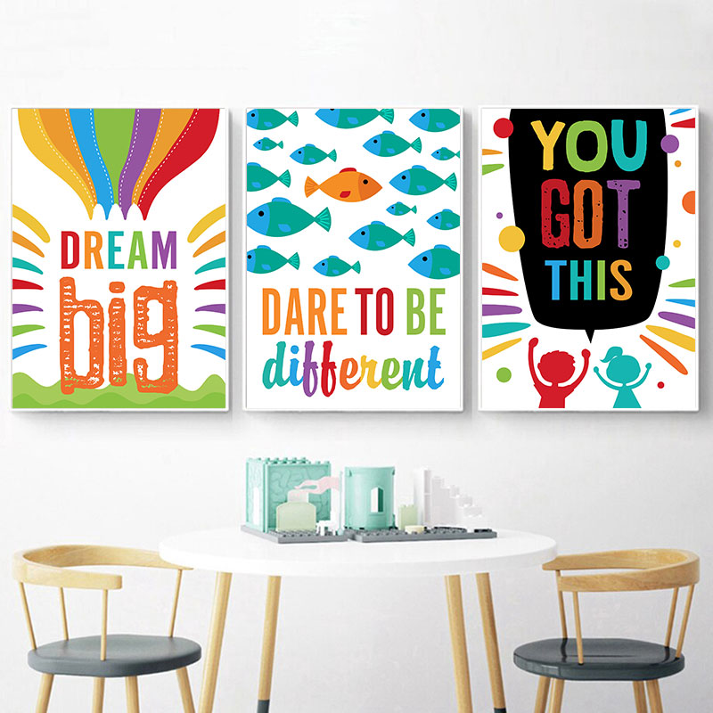 สีสันน่ารัก Dream คําคมใหญ่ผ้า - Kids Education Quote บทวิจารณ์และราคา