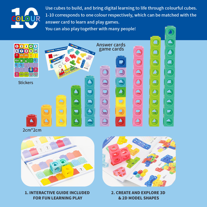 บล็อกตัวต่อดิจิทัล 1-10 ชุดลูก - Math Manipulative Set บทวิจารณ์และราคา