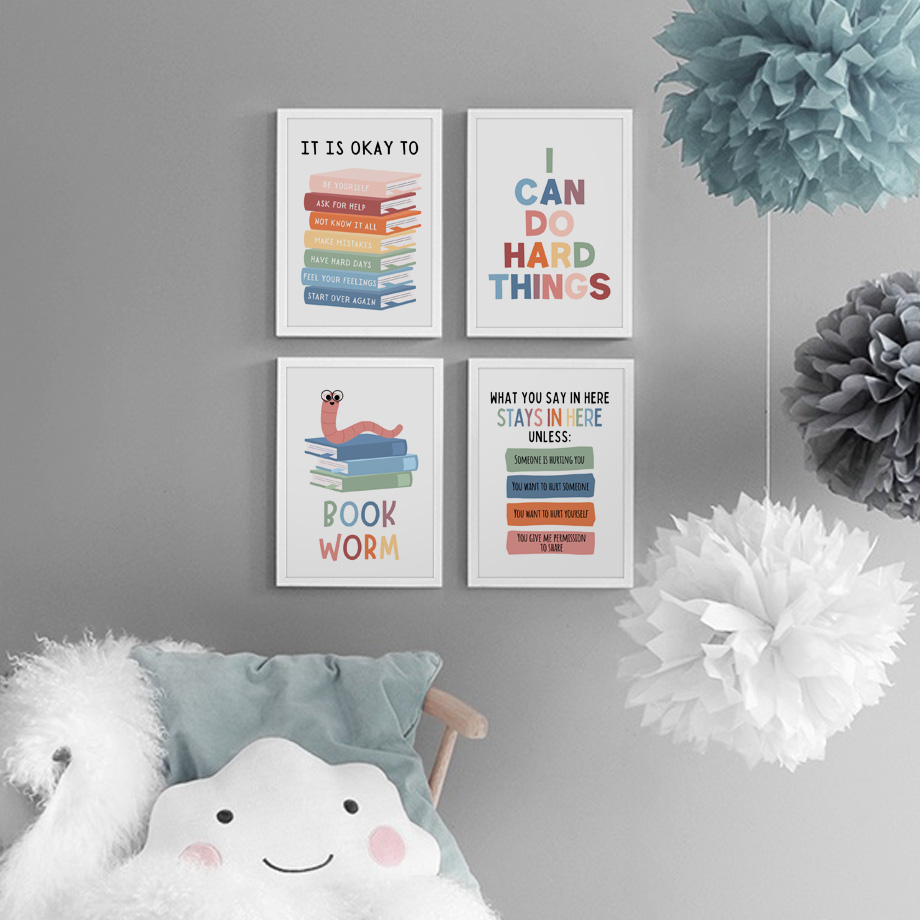 คำคมการศึกษาภาษาอังกฤษ โปสเตอร - Kids Education Quote บทวิจารณ์และราคา