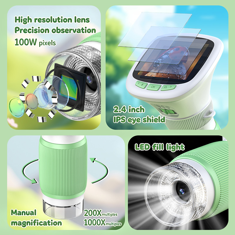 กล้องจุลทรรศน์ดิจิตอลแบบพกพาสำ - Kids Education Video บทวิจารณ์และราคา