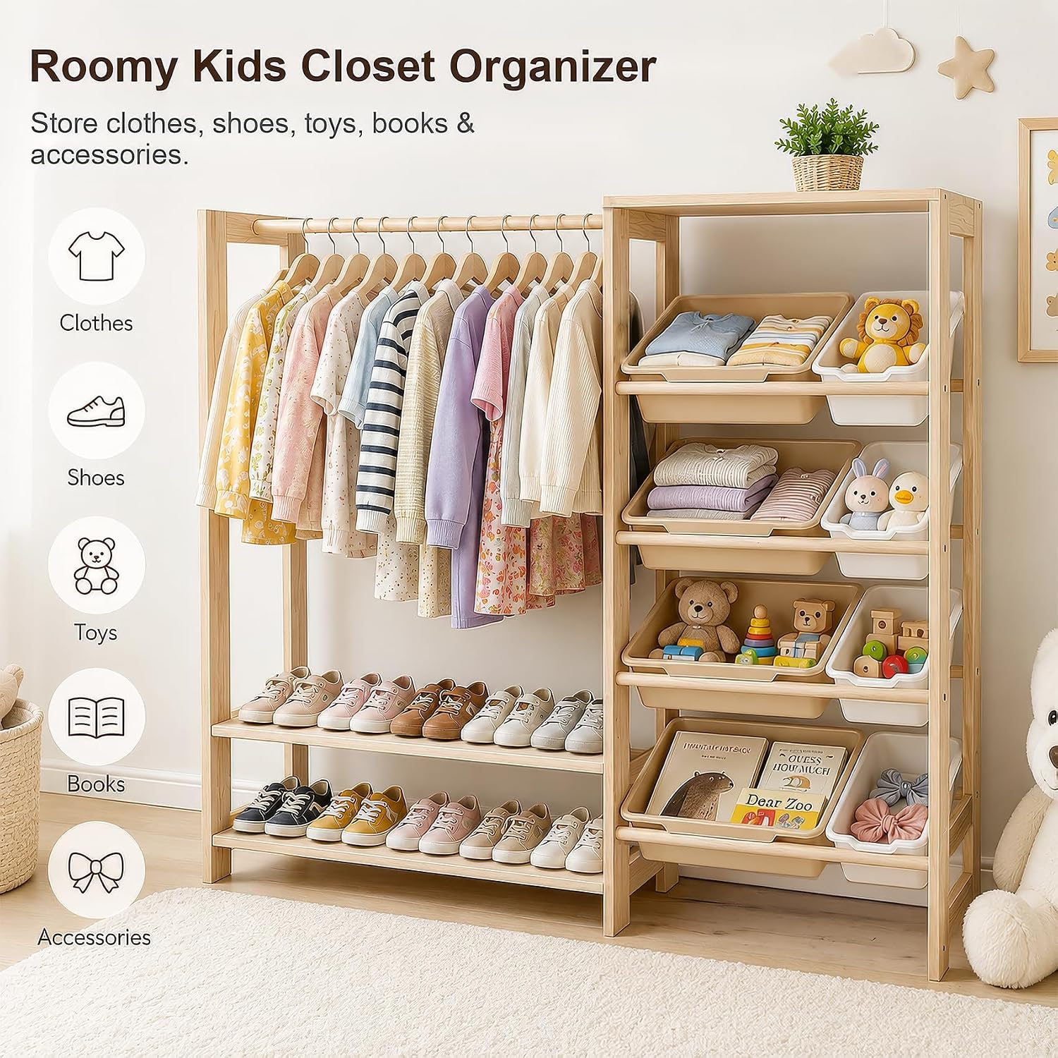 ตู้เสื้อผ้าและที่เก็บของเล่นสำ - Montessori Shelf Toy บทวิจารณ์และราคา