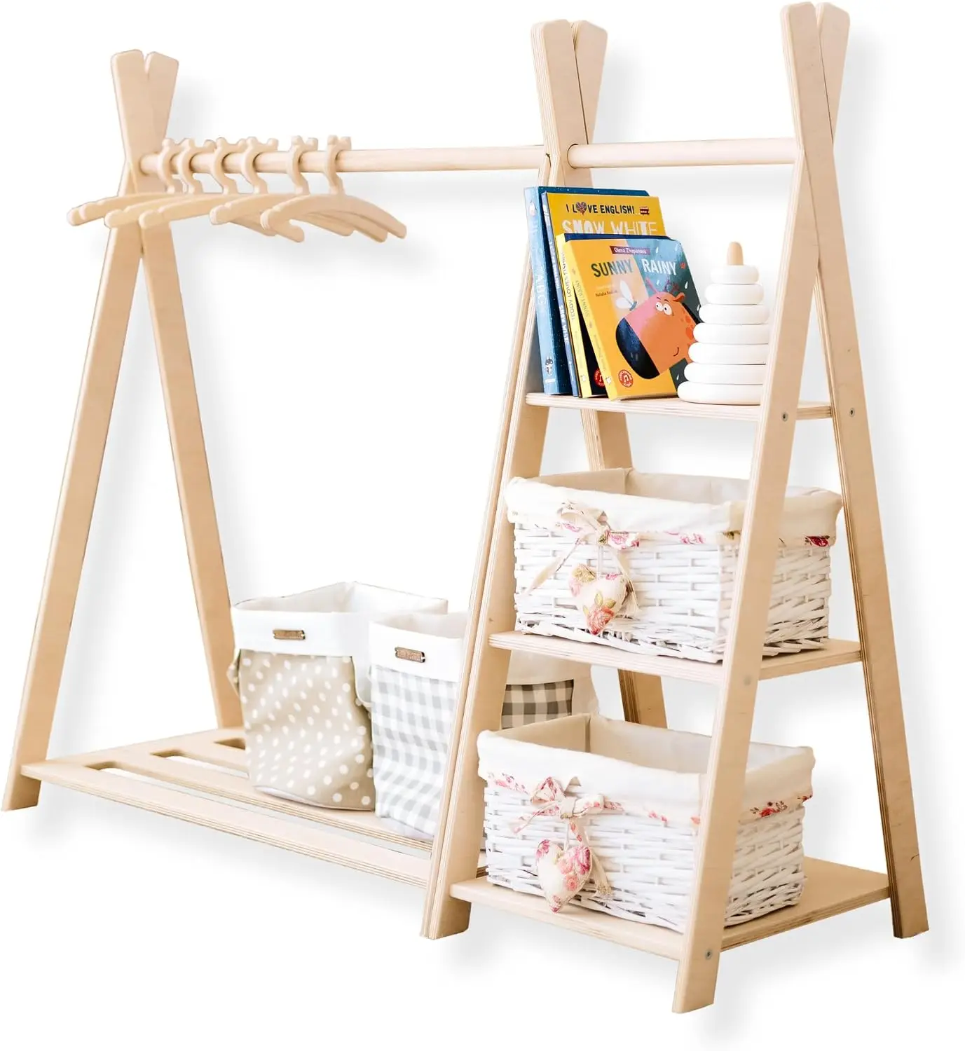 ที่เก็บของเล่น + ตู้เสื้อผ้ามอ - Montessori Shelf Toy บทวิจารณ์และราคา